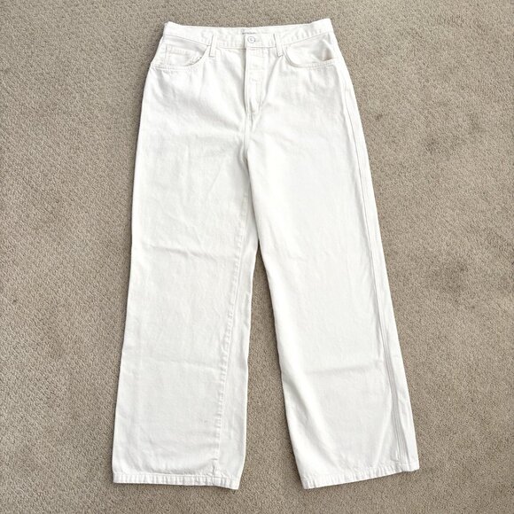 Favorite Daughter The Masha Super High Rise Wide Leg Gardenia Ivory Jeans Sz 32 - Picture 2 of 10